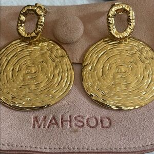 Gold Hammered Earrings